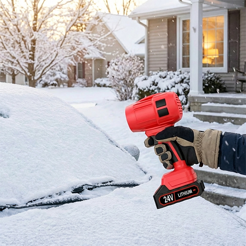 Snowflake Rander Wood Ranger Power Snow Blower | Clear Snow in Seconds Without a Bulky ...